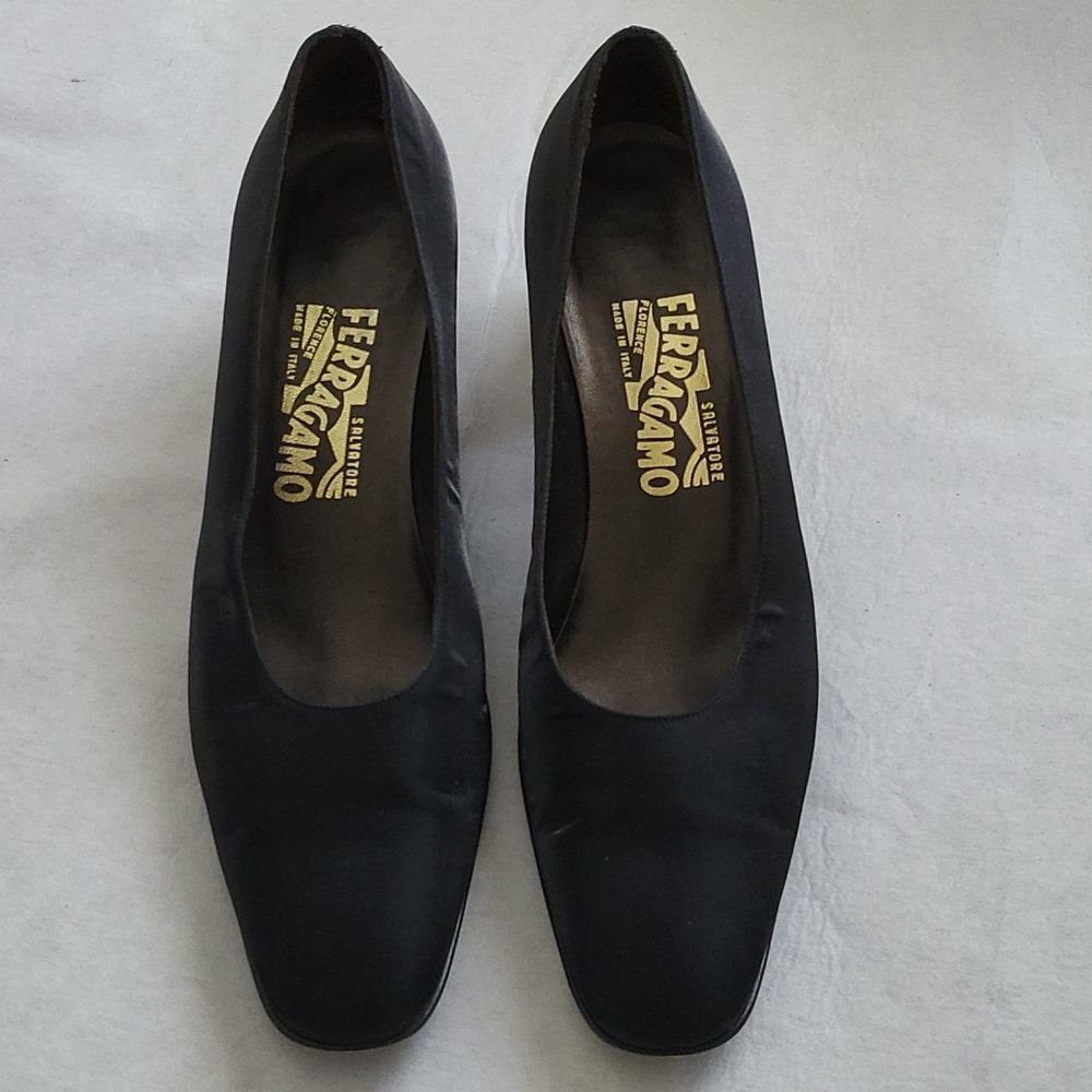 Salvatore Ferragamo Satin block heels